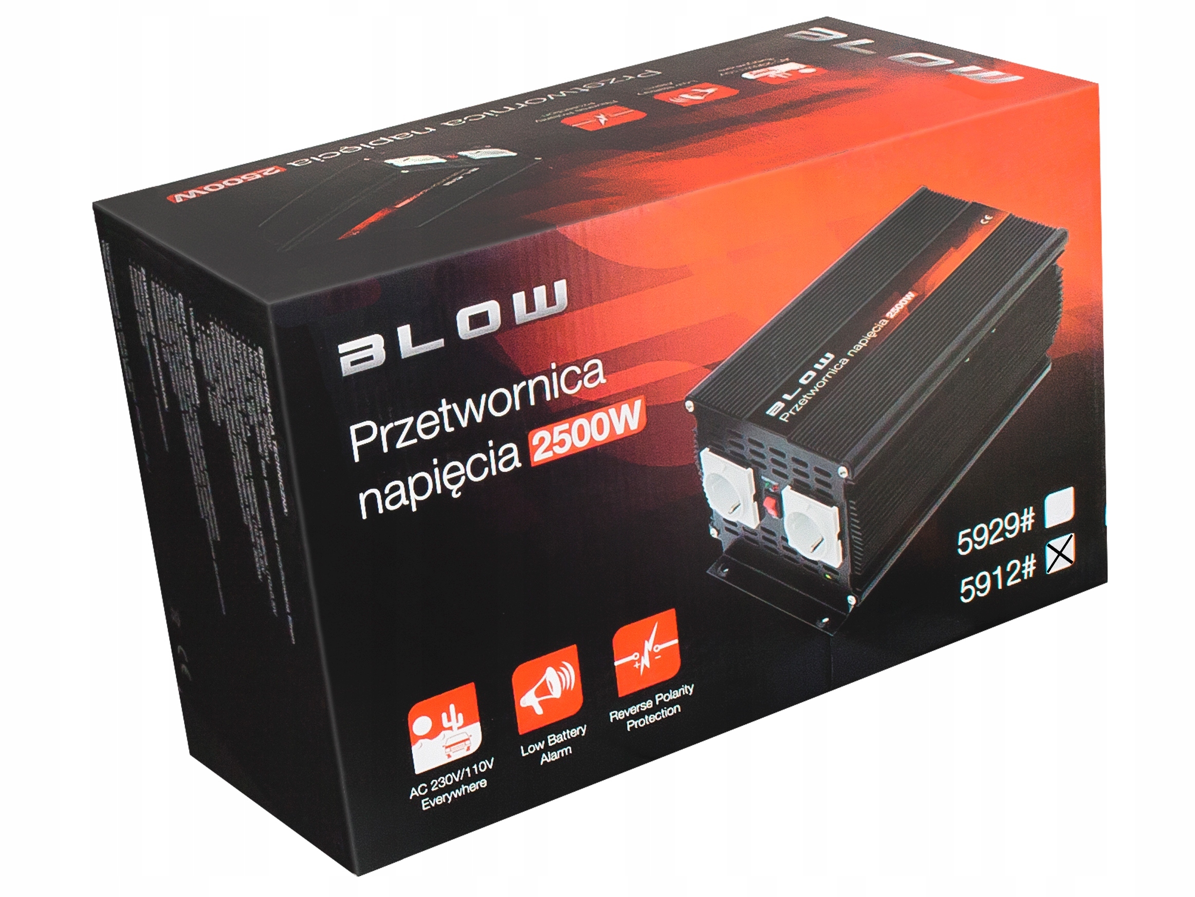 PRZETWORNICA SAMOCHODOWA NAPIĘCIA 5000W 24V 230V UNIWERSALNA KAMPER EAN (GTIN) 5907316101337