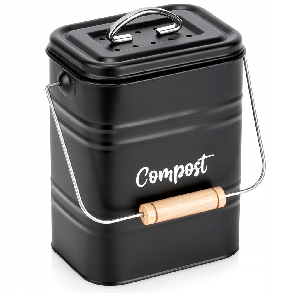 Domácí Kompostér malý odpadkový koš s kuchyňským uhlíkovým filtrem 5 l