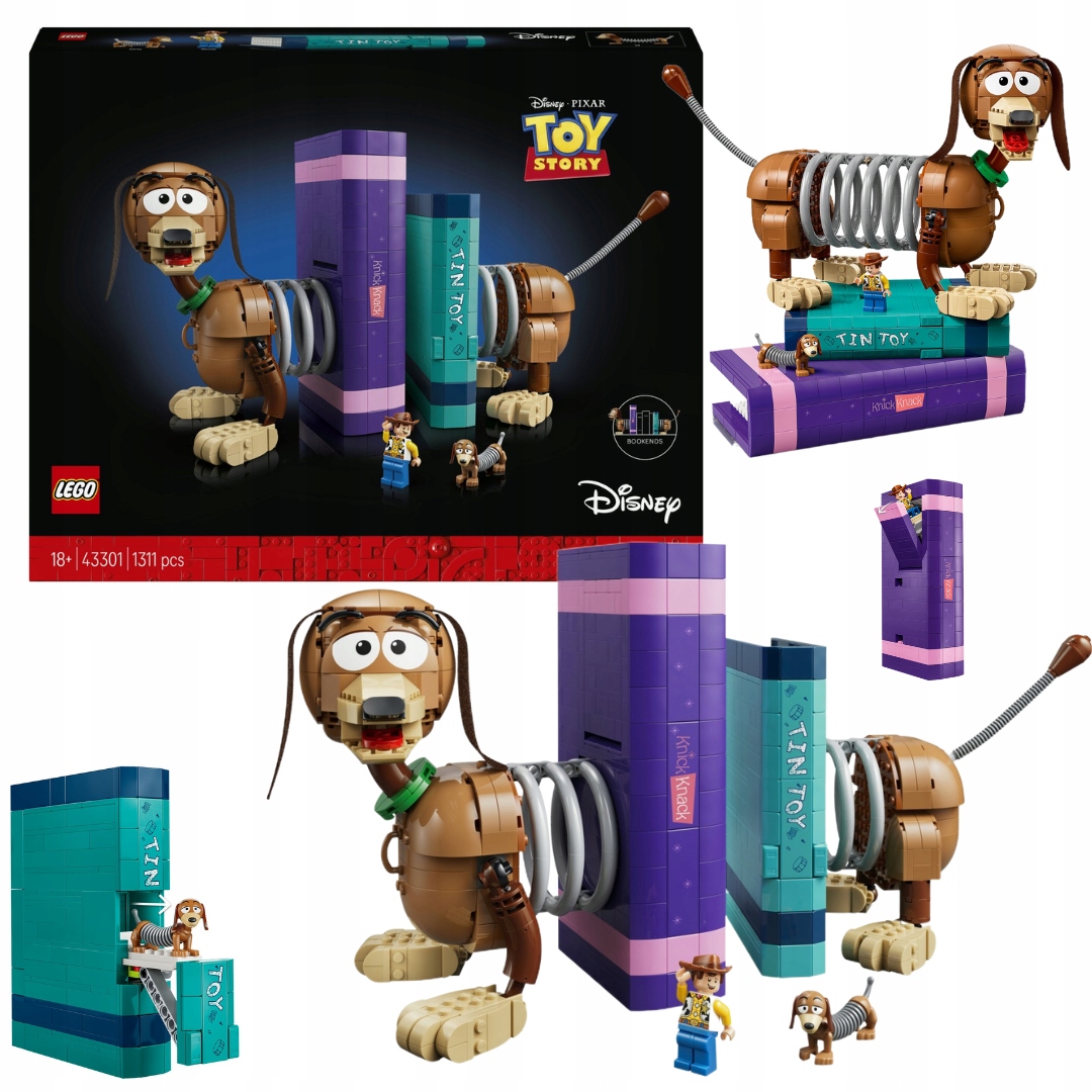 Lego Disney & Pixar Toy Story Tenký 43301 Podpěrky pod knihy Slinky Dog