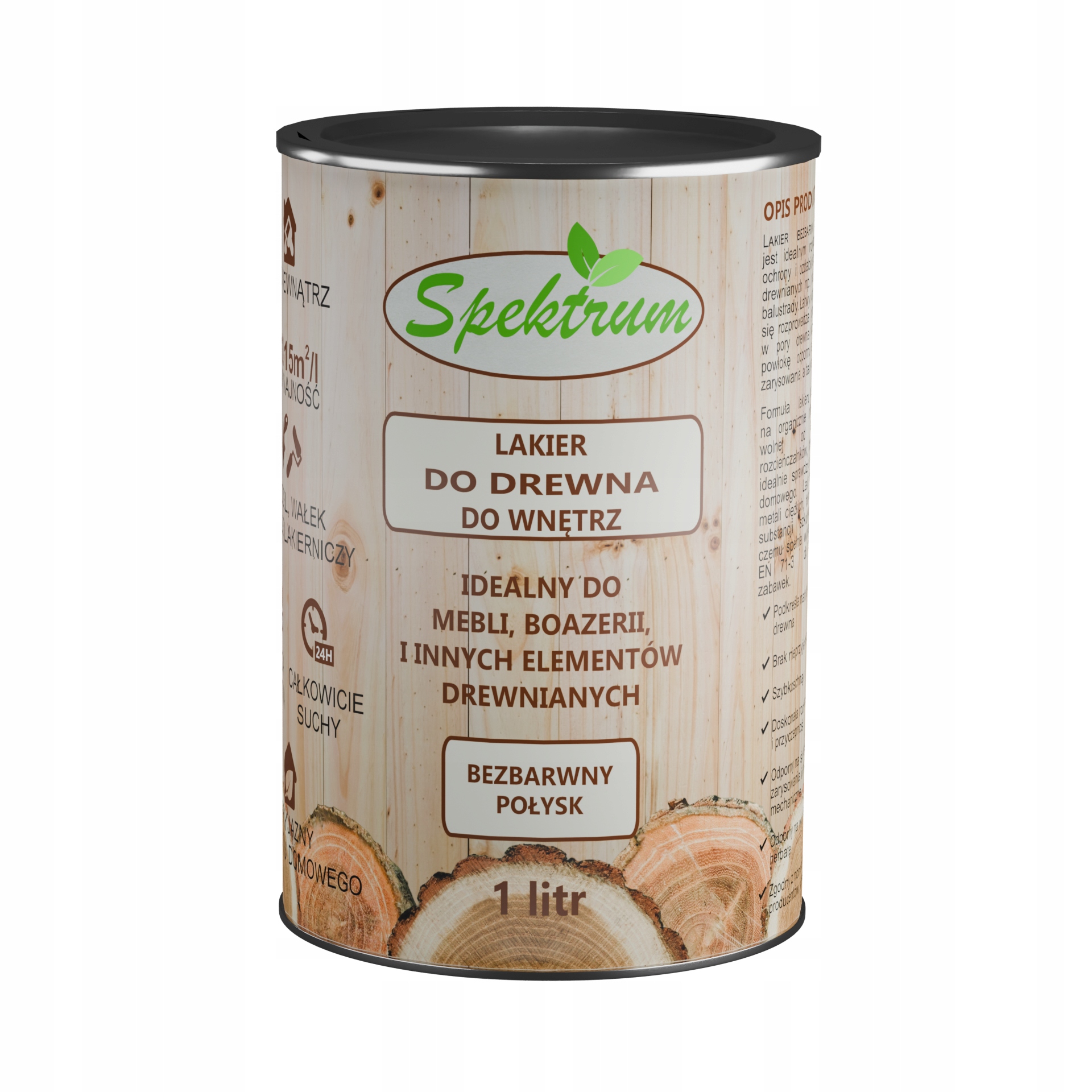 Лак для дерева СПЕКТР - бесцветный глянцевый 1Л