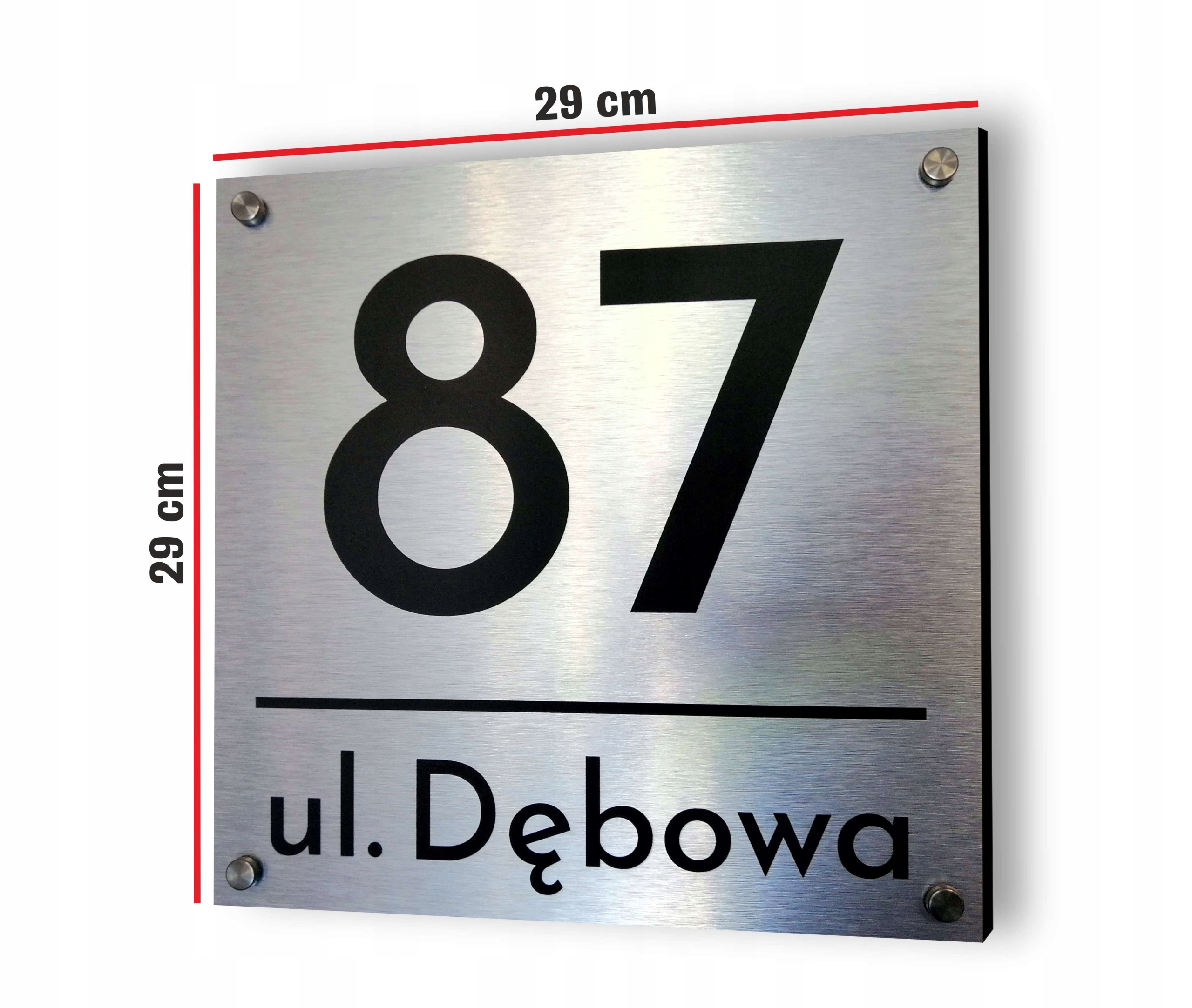 Tabliczka ADRESOWA ALUMINIOWA Numer domu DYSTANSE EAN (GTIN) 5905527900732