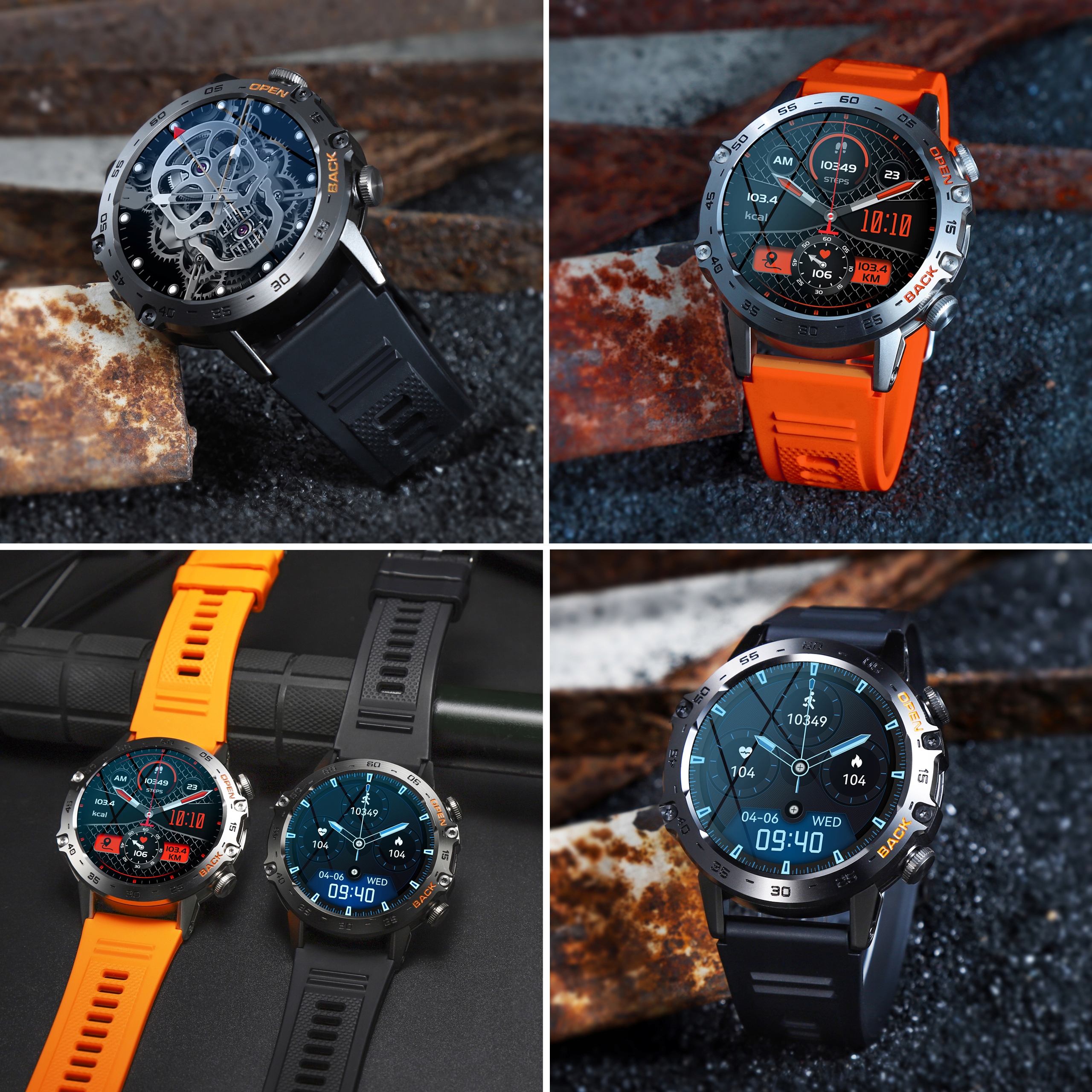 SMARTWATCH ZEGAREK MĘSKI MENU PL ROZMOWY SMART WATCH WODOODPORNY + GRATIS Stan opakowania oryginalne