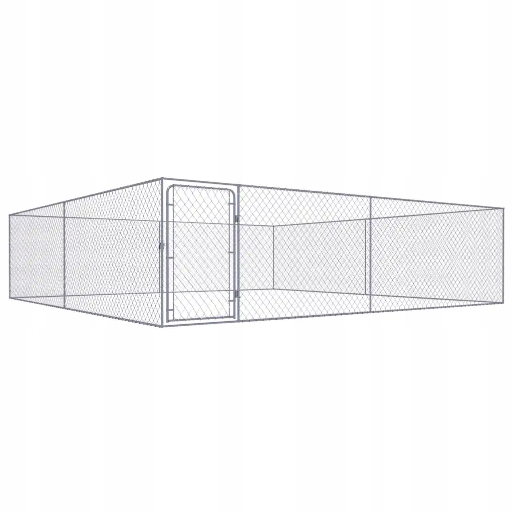 Psí Kotec 4x4x1m ocel stříbrná