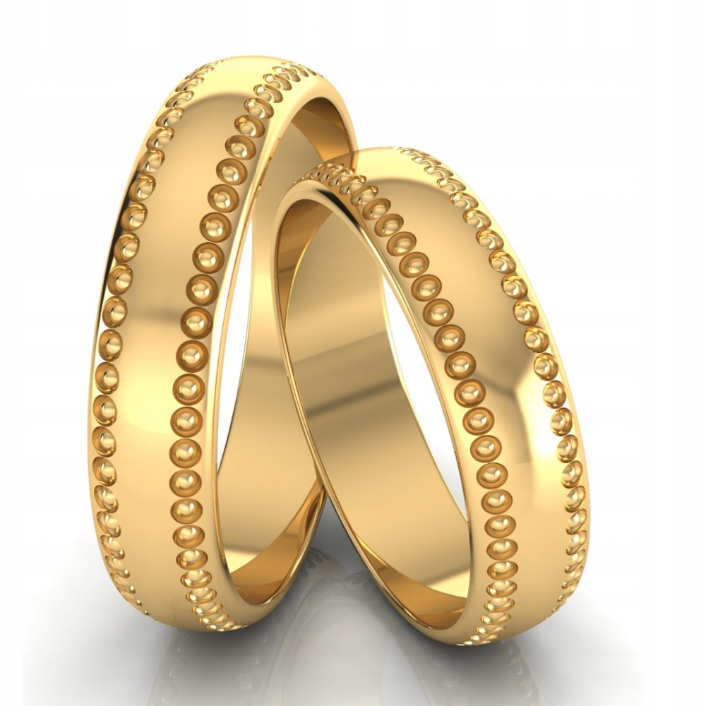 OBRĄCZKI ŚLUBNE DIAMENTOWANE KULECZKI FALA OZDOBNE