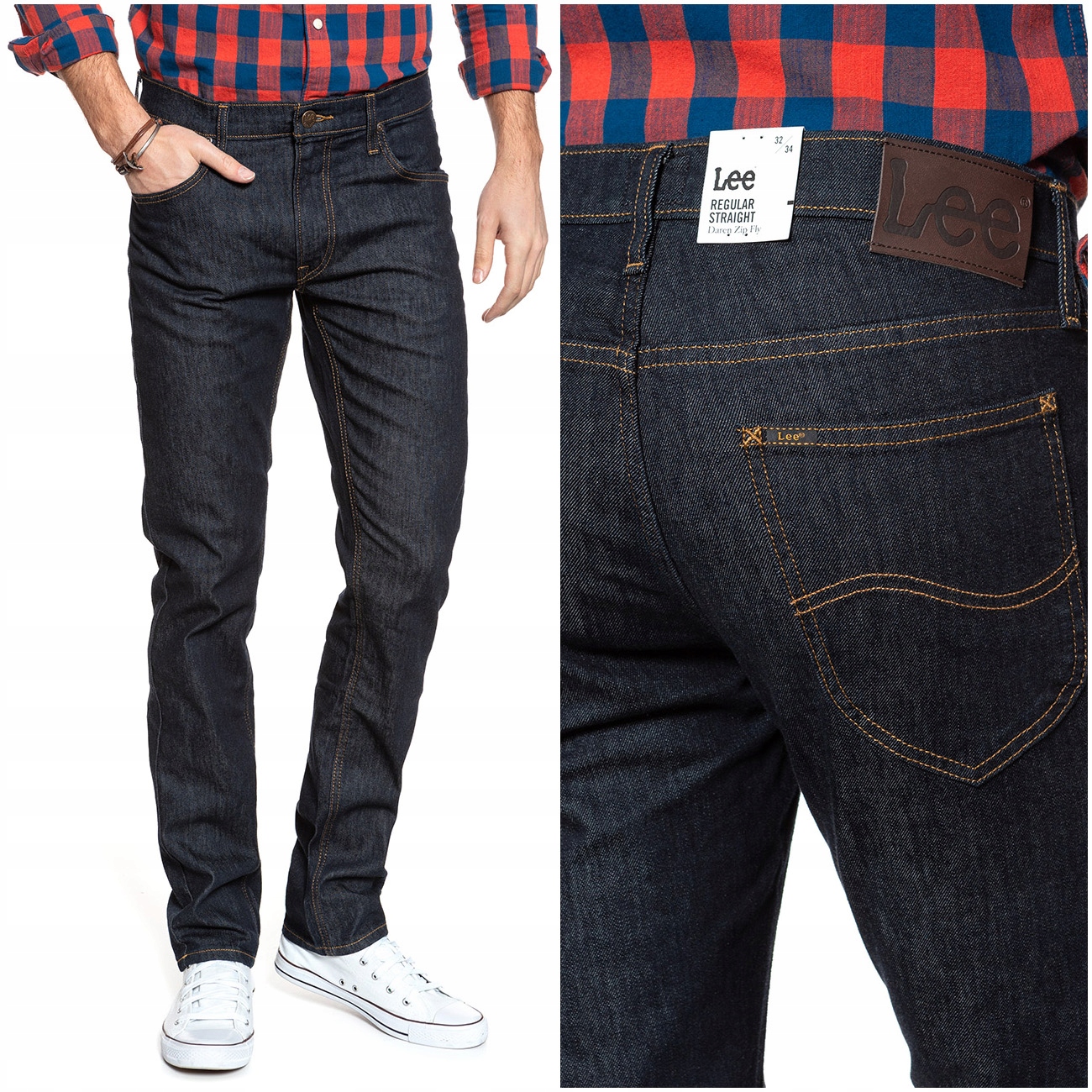

Lee Daren Zip Fly Męskie Spodnie Jeansowe W30 L32