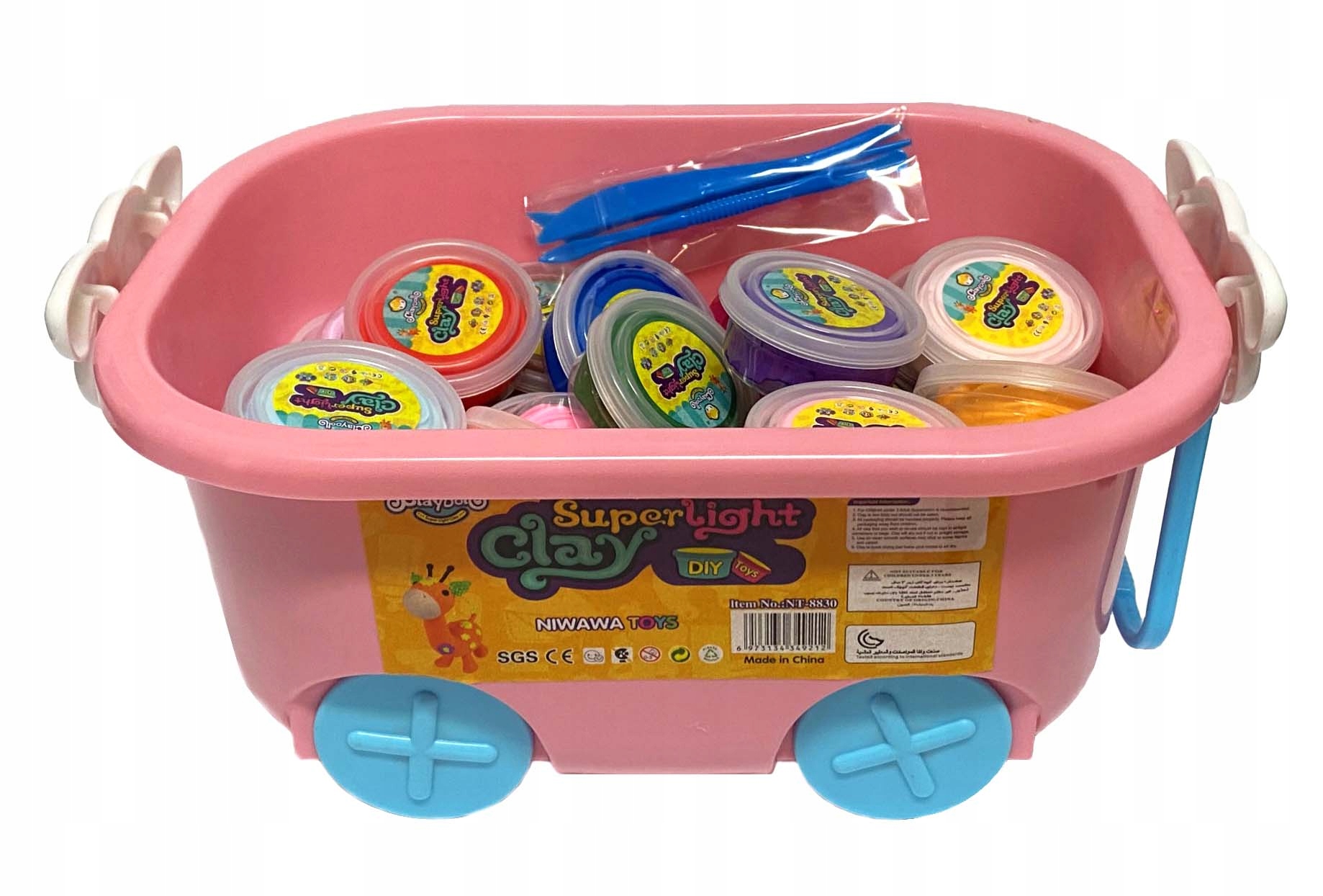 CLAYDOLL PIANKOLINA MASA PLASTYCZNA 36szt WALIZKA Marka inna