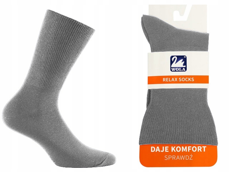 

bezuciskowe Skarpety Wola Relax 45-47 szare