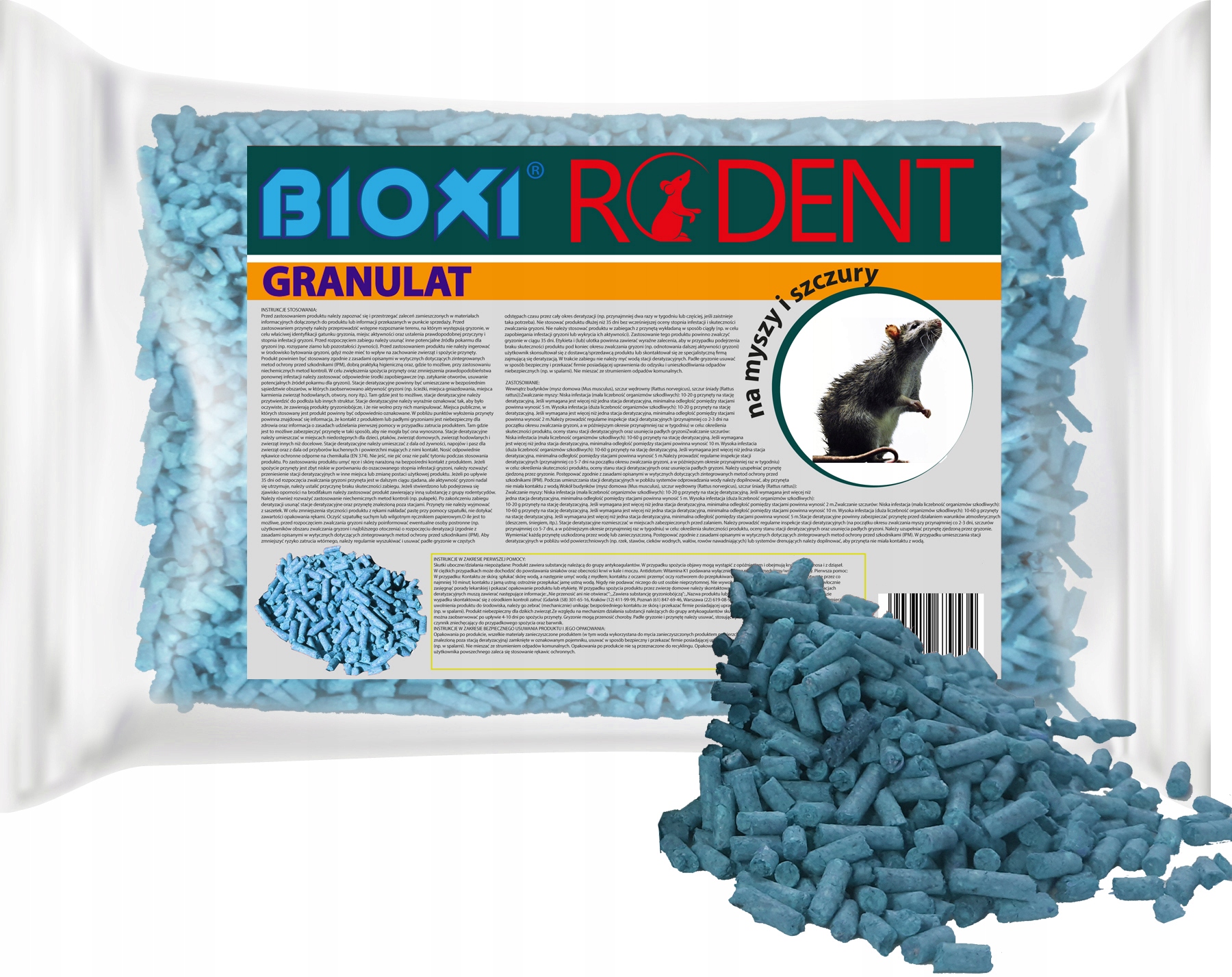 

1kg Granulat Trutka Na Myszy Szczury Mumifikująca