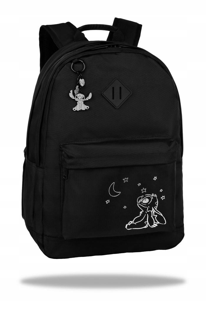 Plecak młodzieżowy Coolpack Scout Stitch, czarny z białym wzorem Patio
