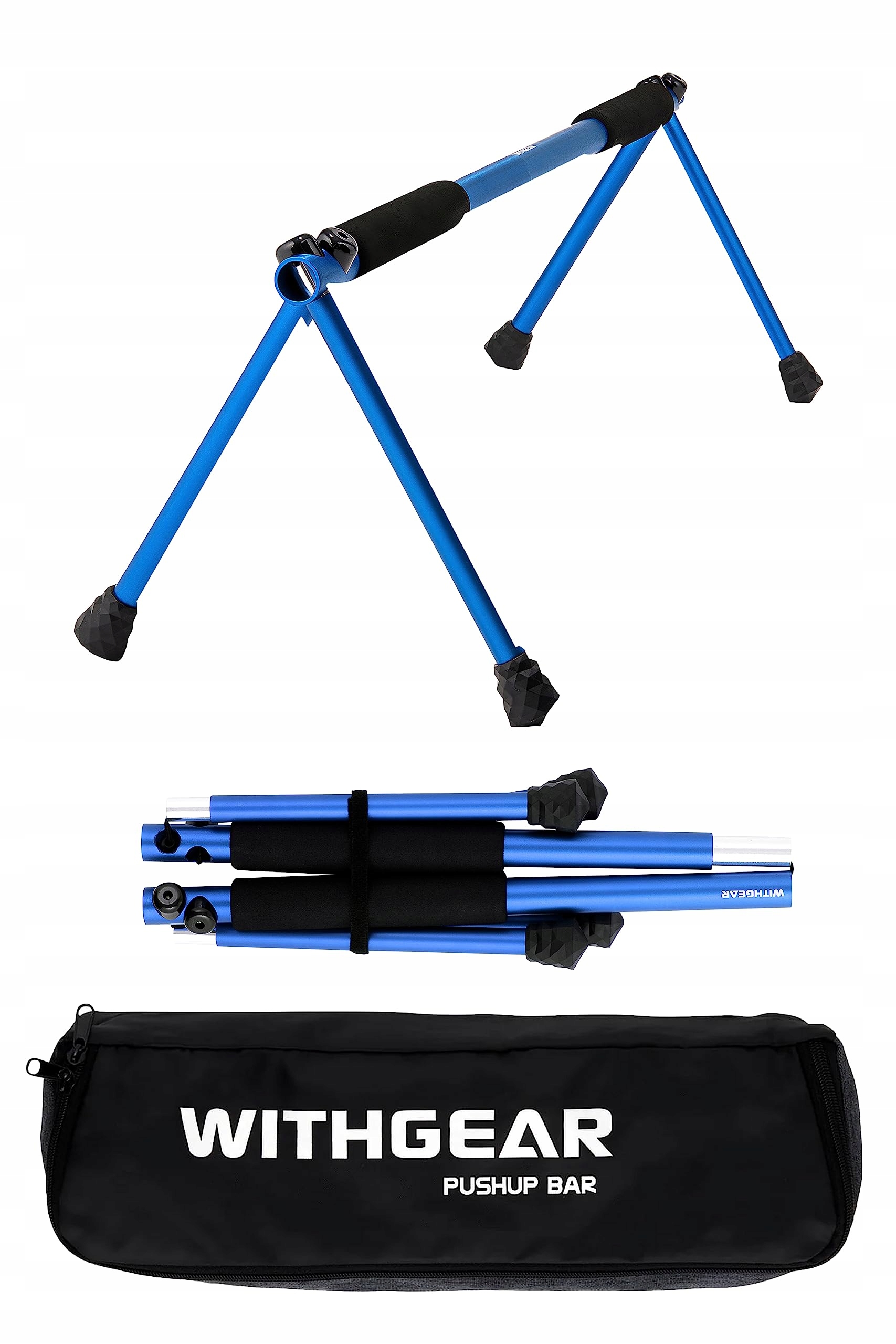 Držáky tyčí pro pumpy Withgear Skládací hliník Modré