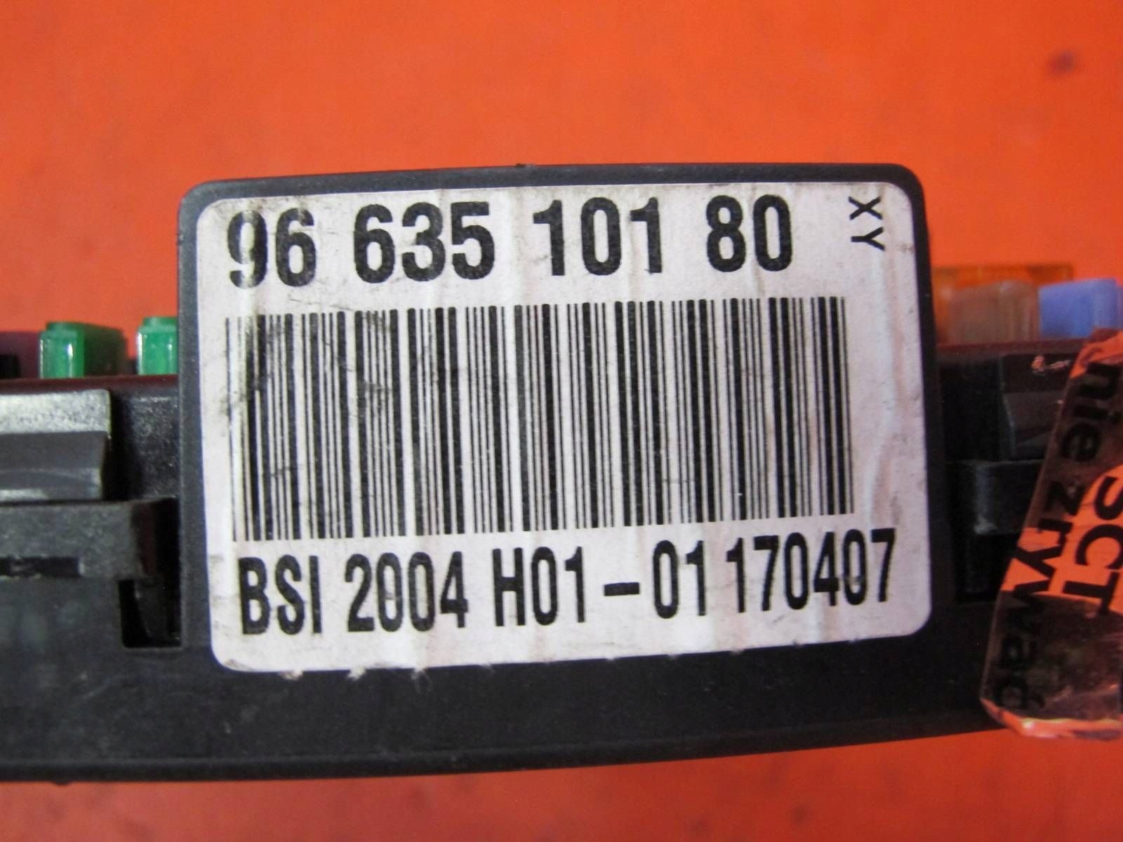CITROEN C4 PICASSO and 1 PEUGEOT 307 module control unit compartment 9663510180