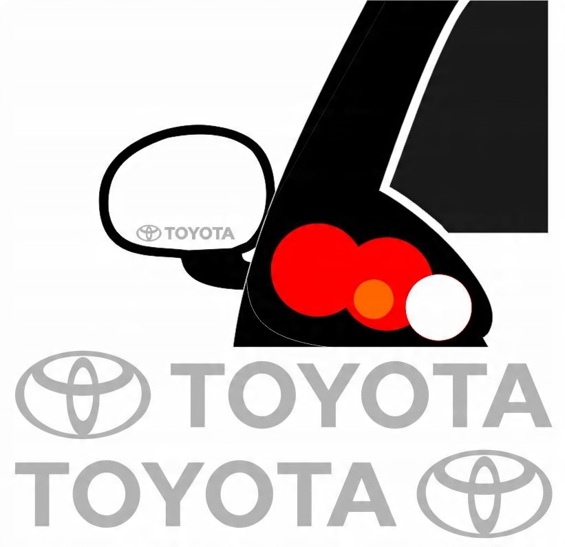 

Naklejki na lusterka szyby Toyota Yaris RAV4 Auris
