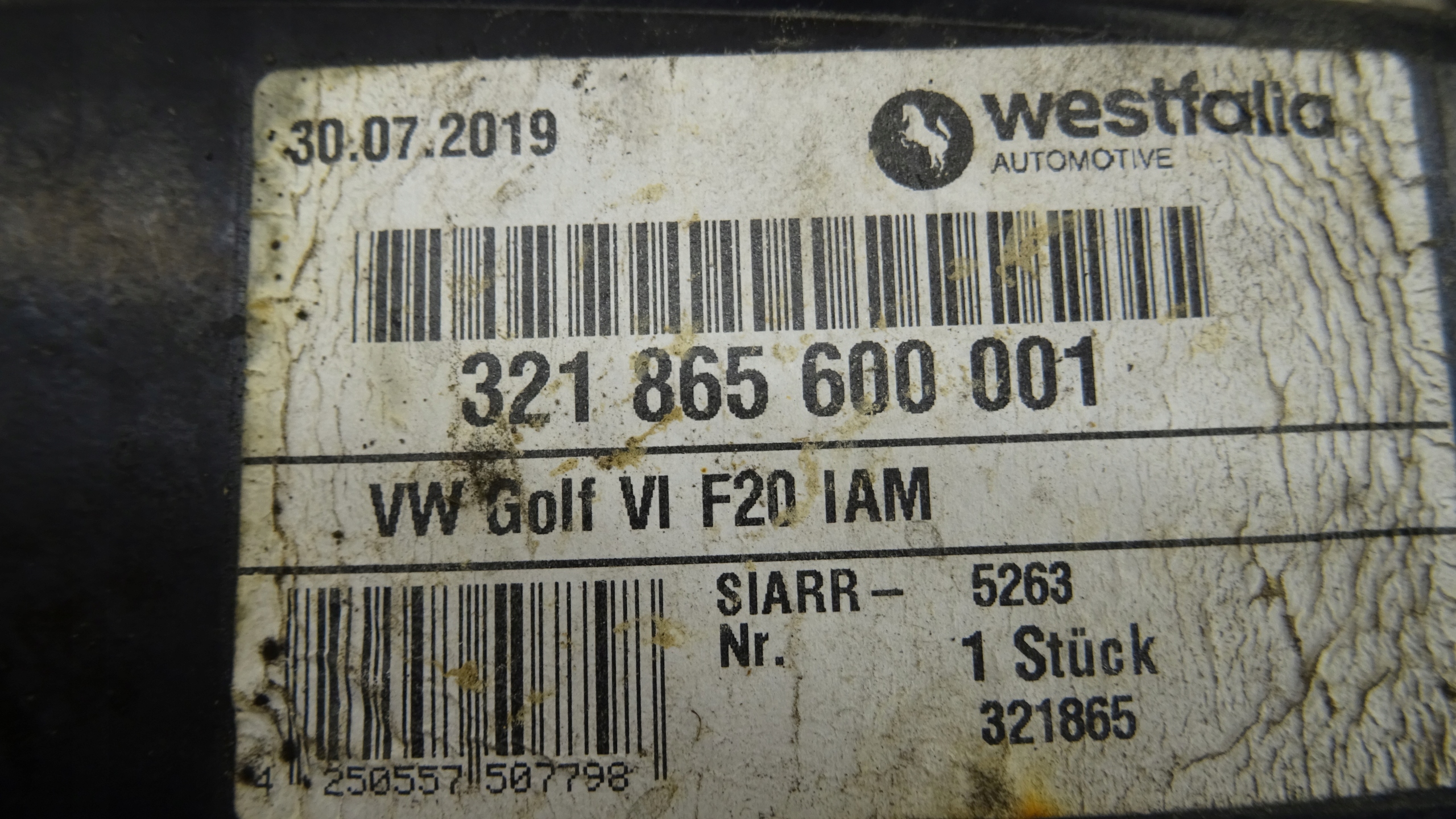 running board zaczepu przyczepy WESTFALIA 321865600001