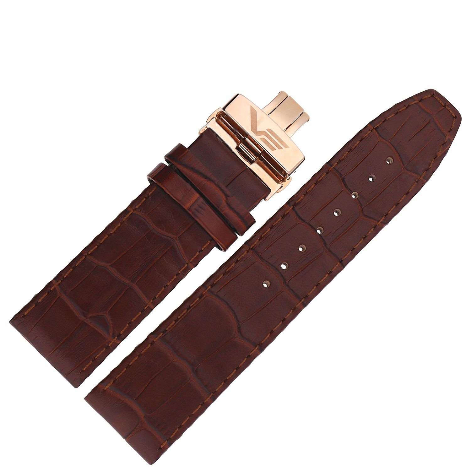 Pásek Ekranoplan Kůže (9159) hnědý, růžová barva