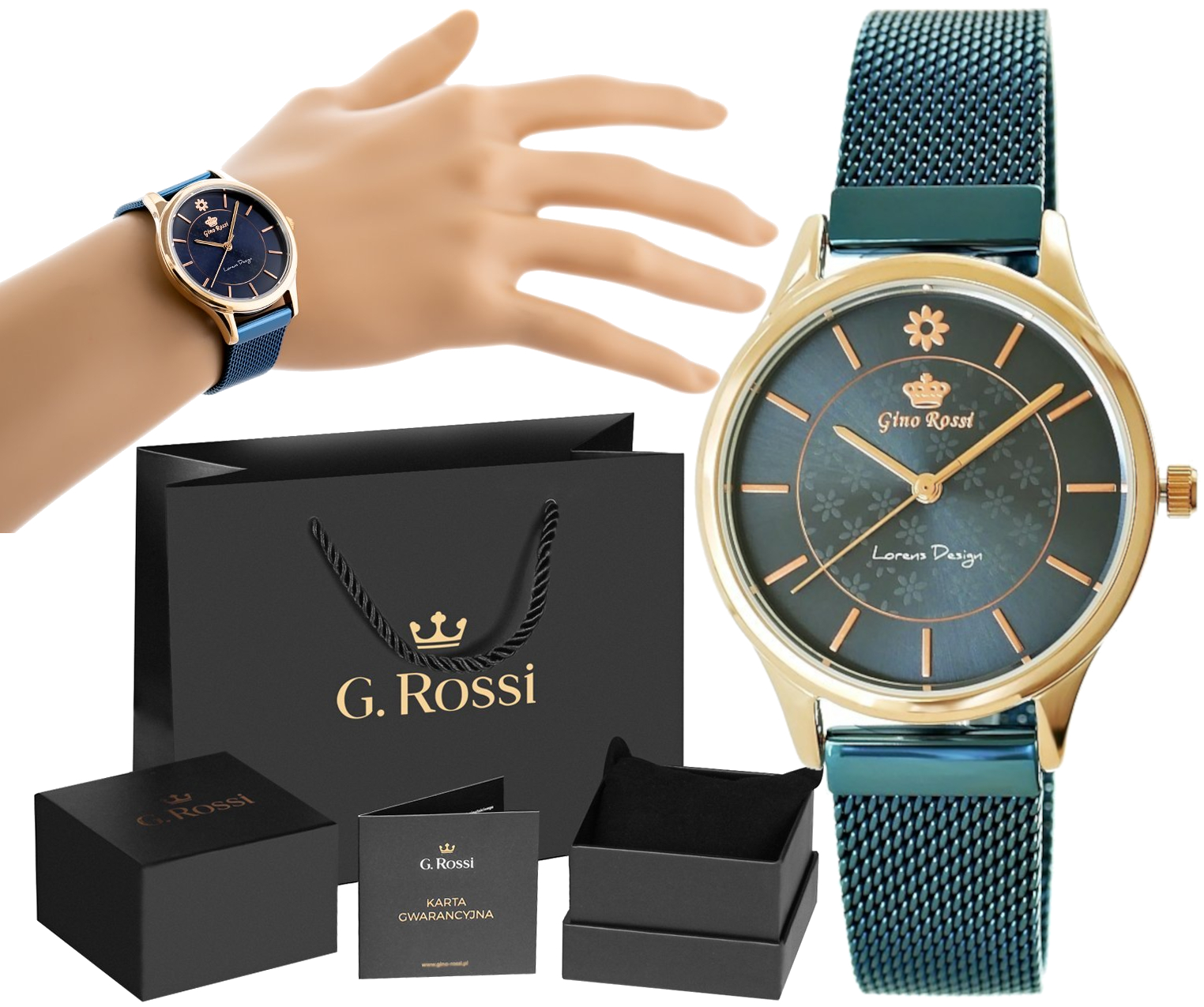 

Klasyczny Zegarek Damski Gino Rossi Bransoleta Box