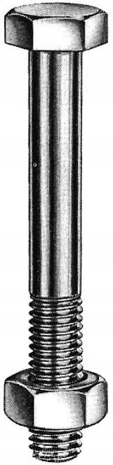 Stavební šrouby s maticí pozink M12x240 mm, 25 kusů