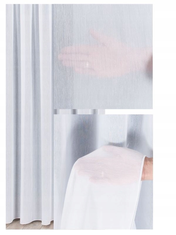 Záclony do salónu Batyst Záclona Biela s všitou páskou s olovom 450x120