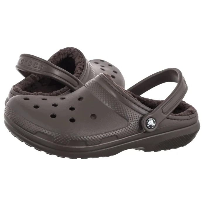 Zateplené boty Nazouváky Crocs Classic Lined Clog Espresso 203591 Hnědé