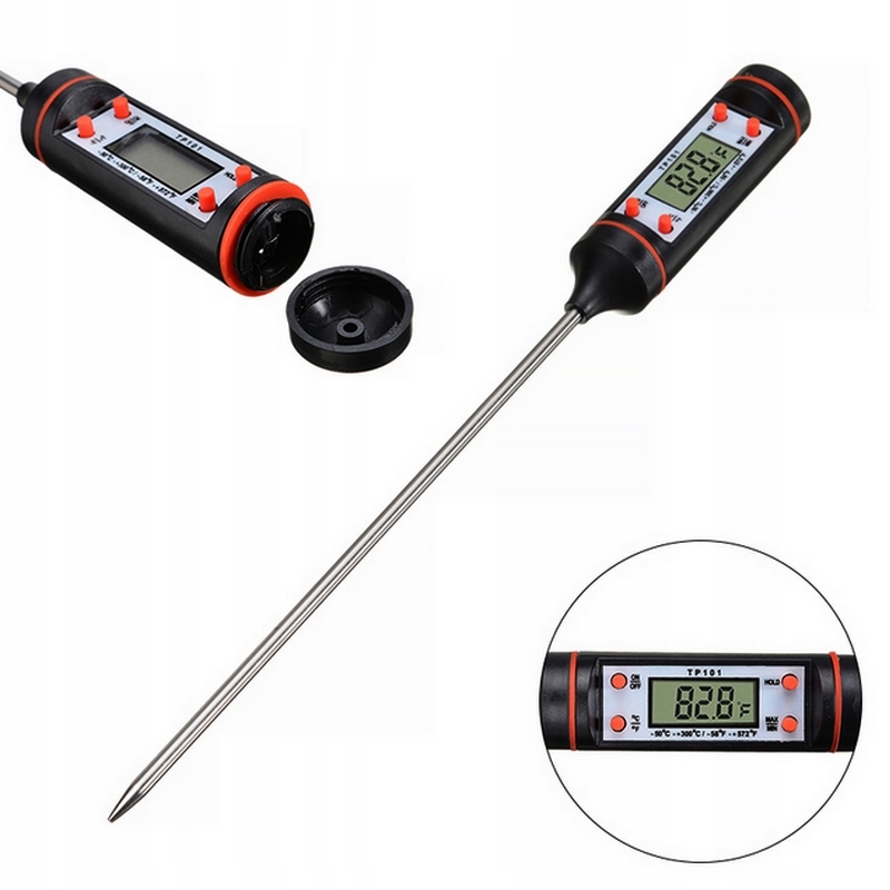 TERMOMETR SZPILKOWY KUCHENNY LCD MIĘSA WINA 300°C Marka inna