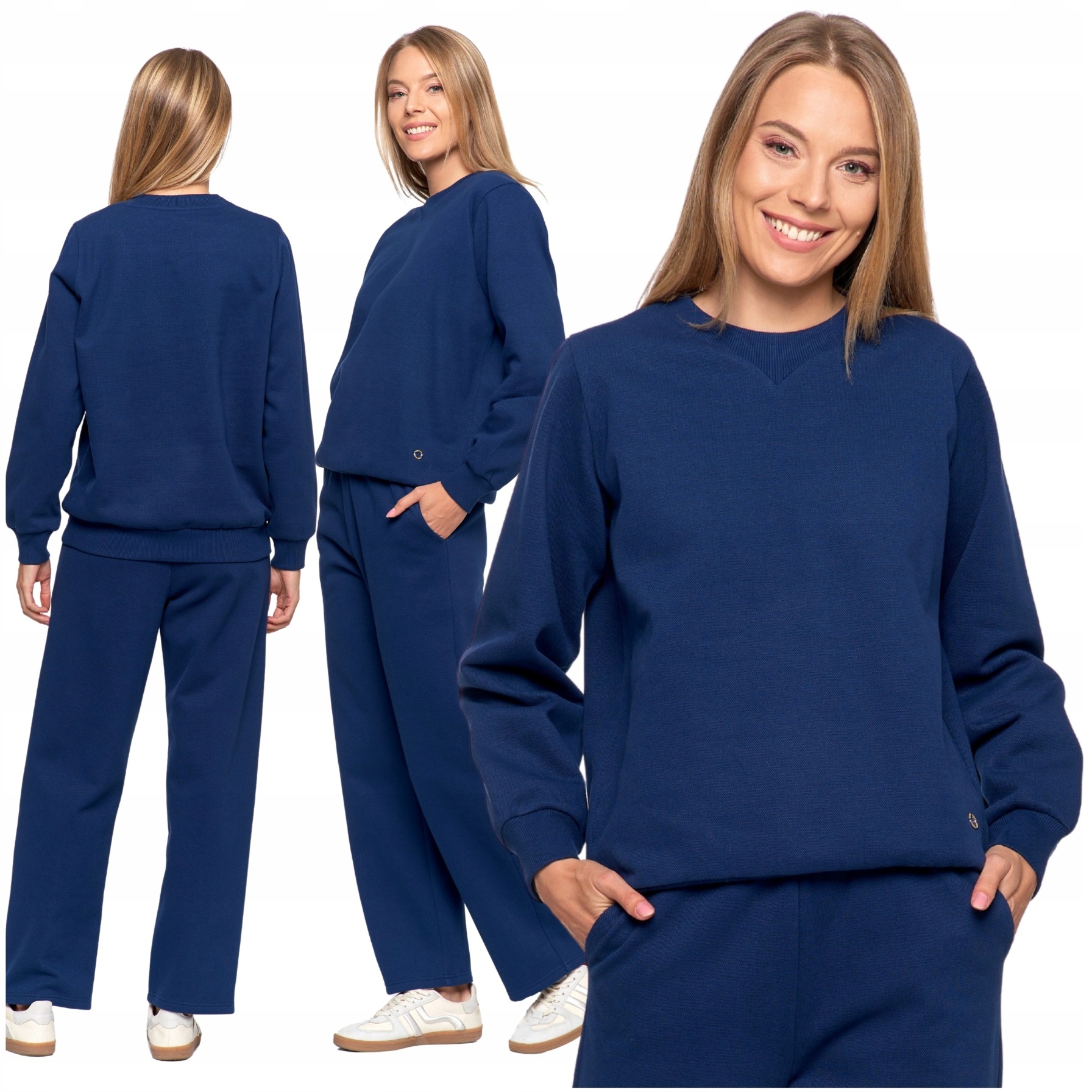 Pohodlné Teplákovka Zateplené Dámské Kalhoty Mikina Bez Kapuce Klasik Moraj L