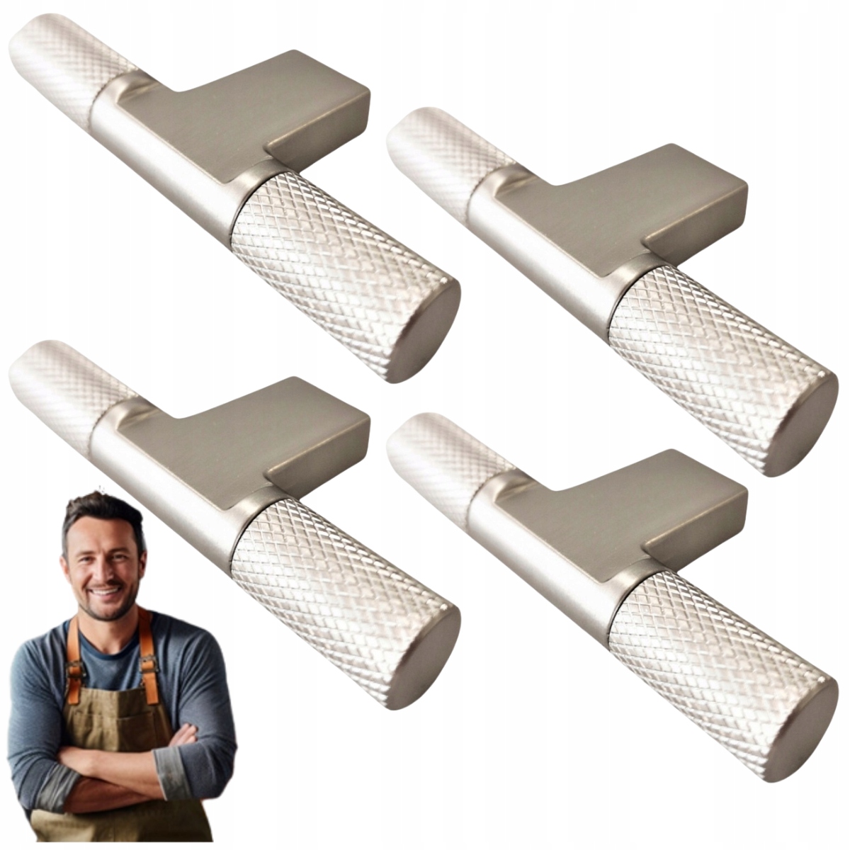 Nábytkový držiak Gombík Rea Mlotek oceľové Radełko 72x12mm 4ks