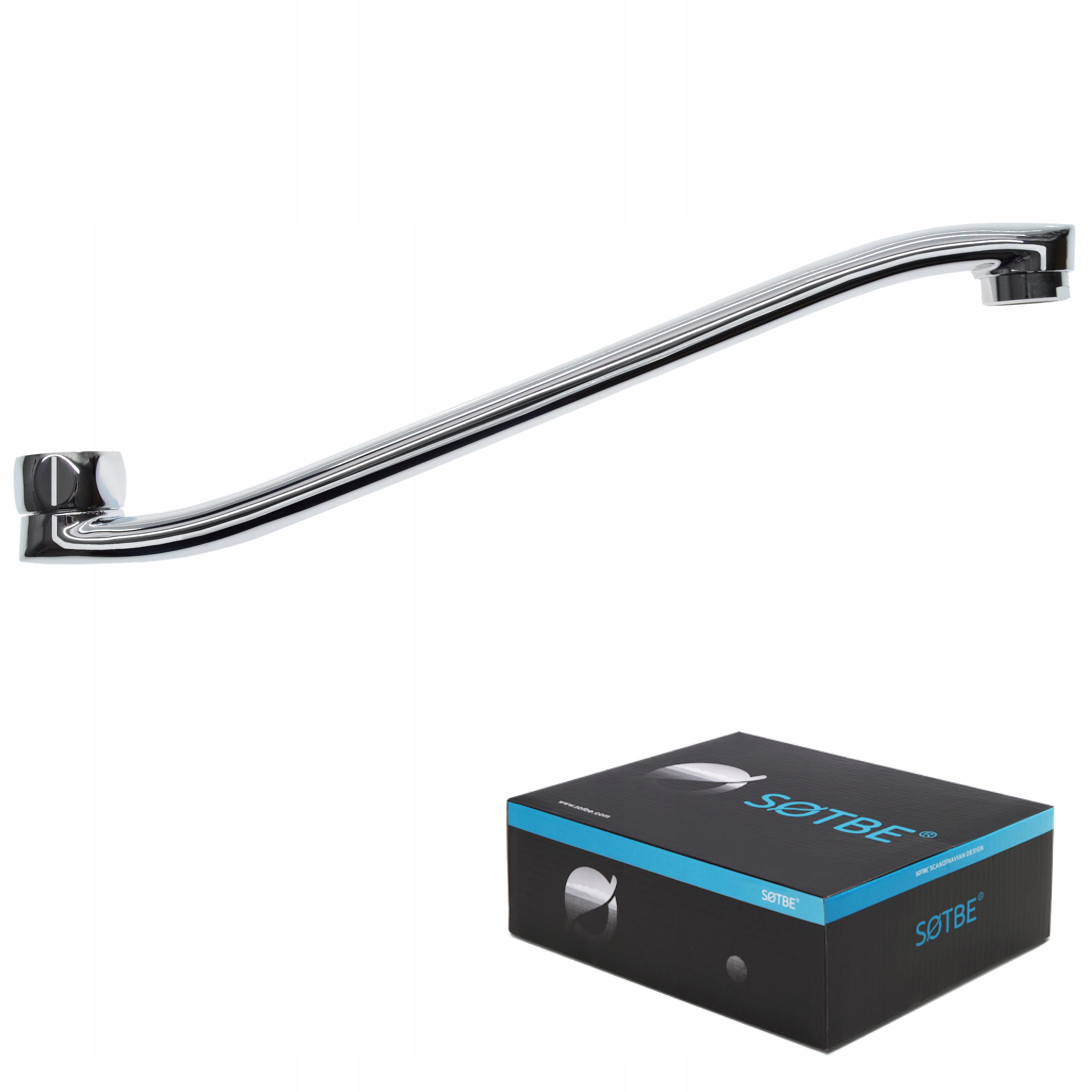 Výlevka baterie vlna 34 pro kuchyňskou baterii nástěnná dlouhá 30 cm ohnutá Sotbe