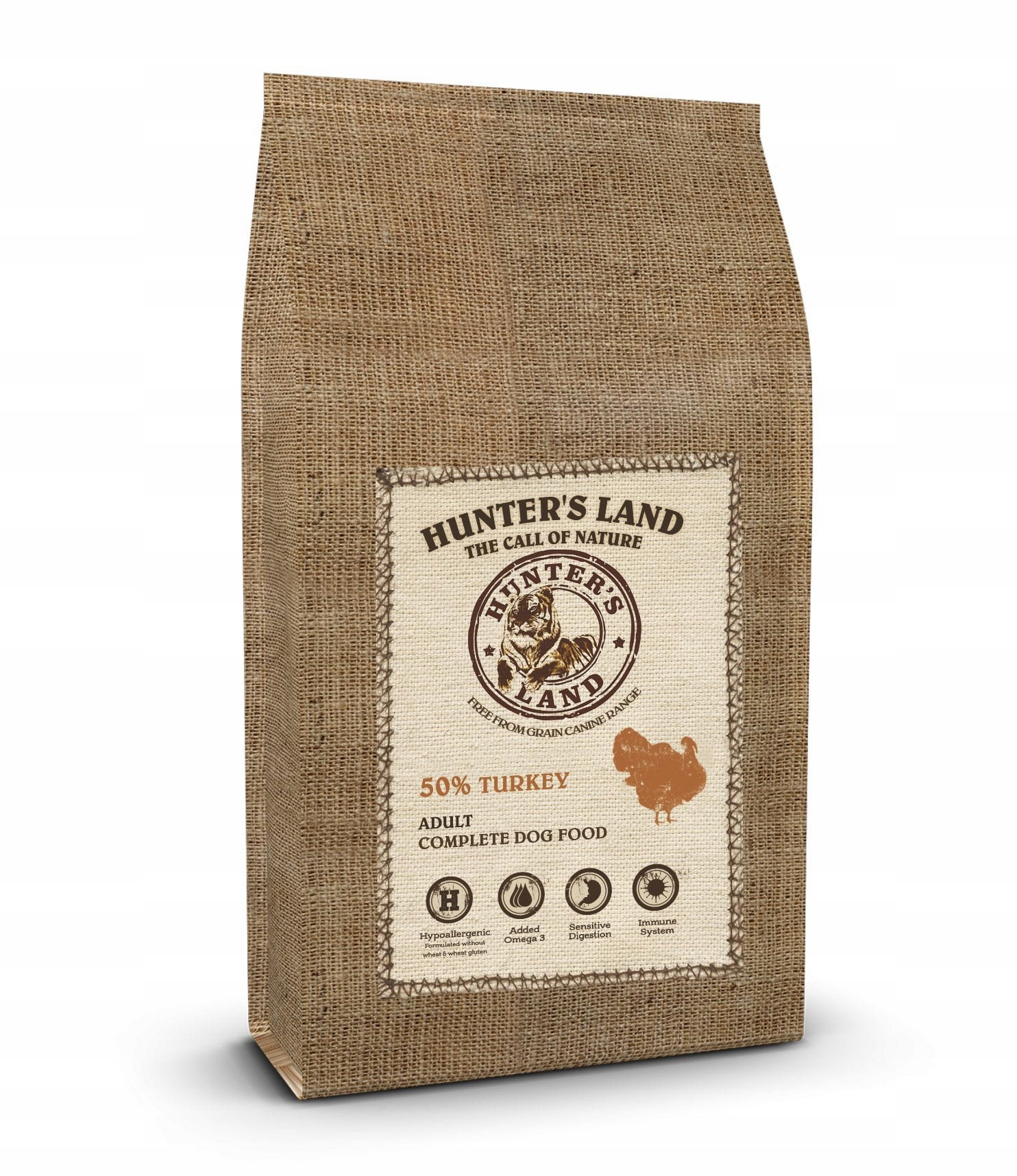 Levně Hunter's Land Bezobilné krmivo 50% krůta 2 kg