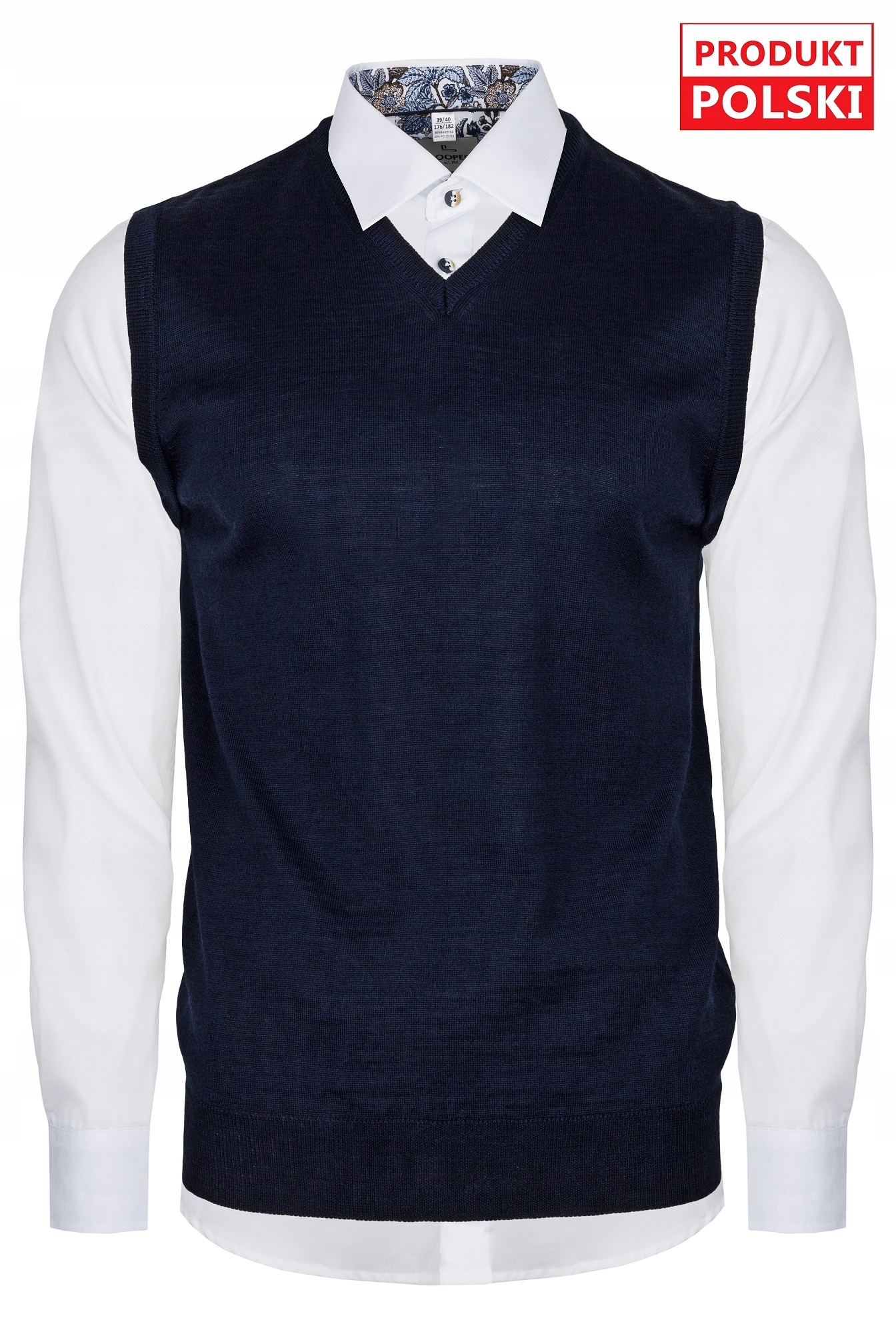 vesta bez rukávů námořnická modrá vlna M&M vel. 3XL