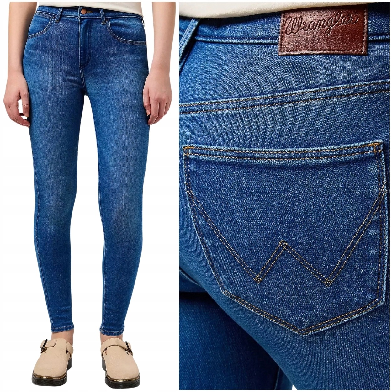 Wrangler High Skinny Rustic vysoké dámské džínové kalhoty úzké nohavice W28 L30