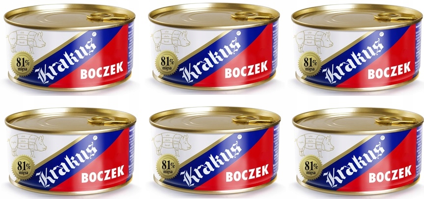 6 x 300 g Krakus Slanina konzerva Karton