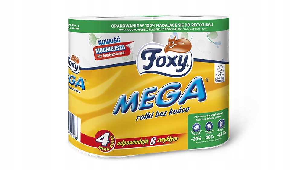 

Papier toaletowy Foxy 3w celuloza 4 rolki