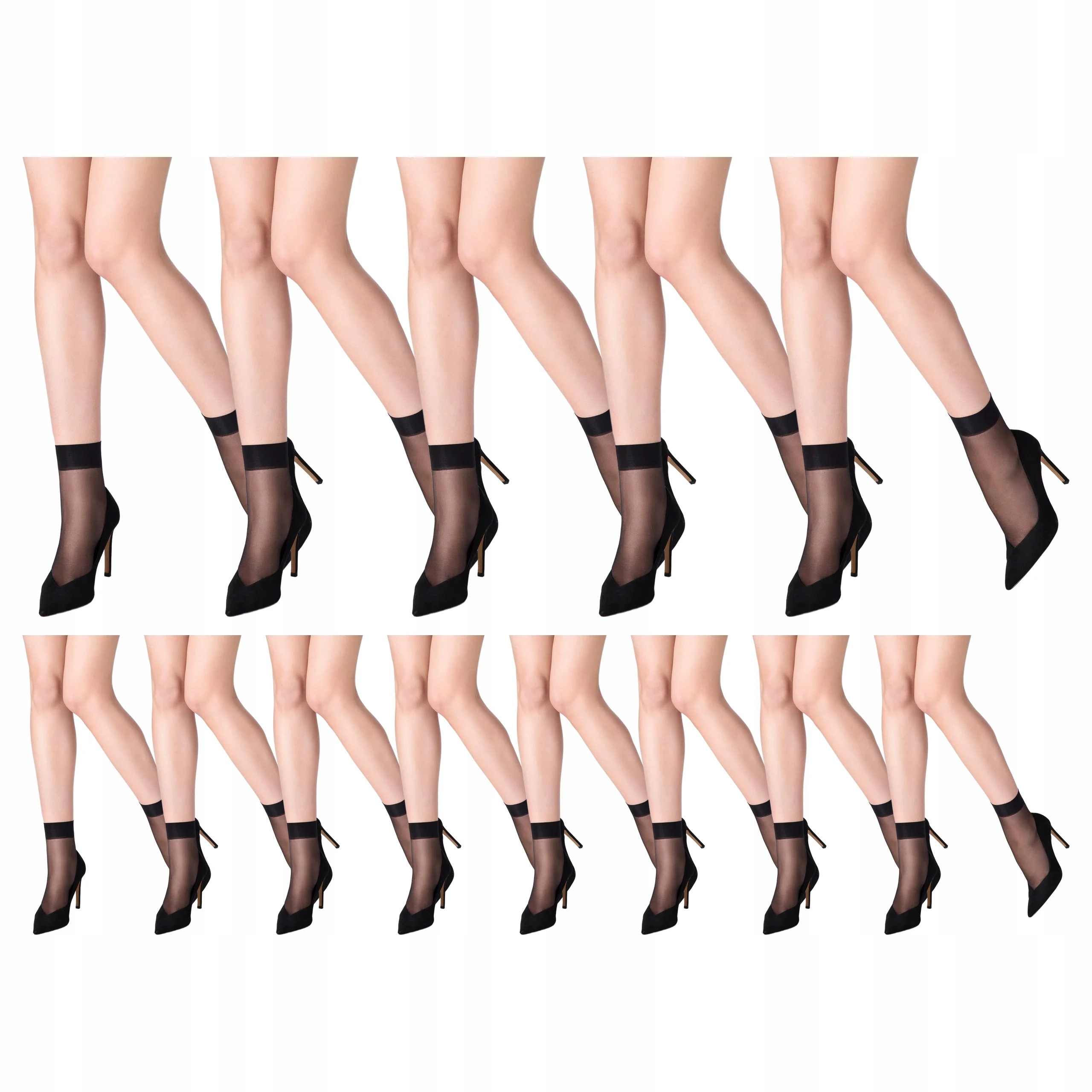13 x Tenké Ponožky Klasické 15 den 2 páry Petky Marilyn Black