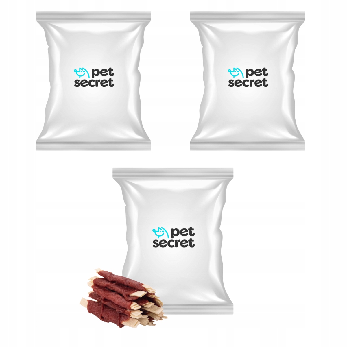 Tyčinky s jehněčím masem 3x500g Pamlsek pro psy Pet Secret Kousátko