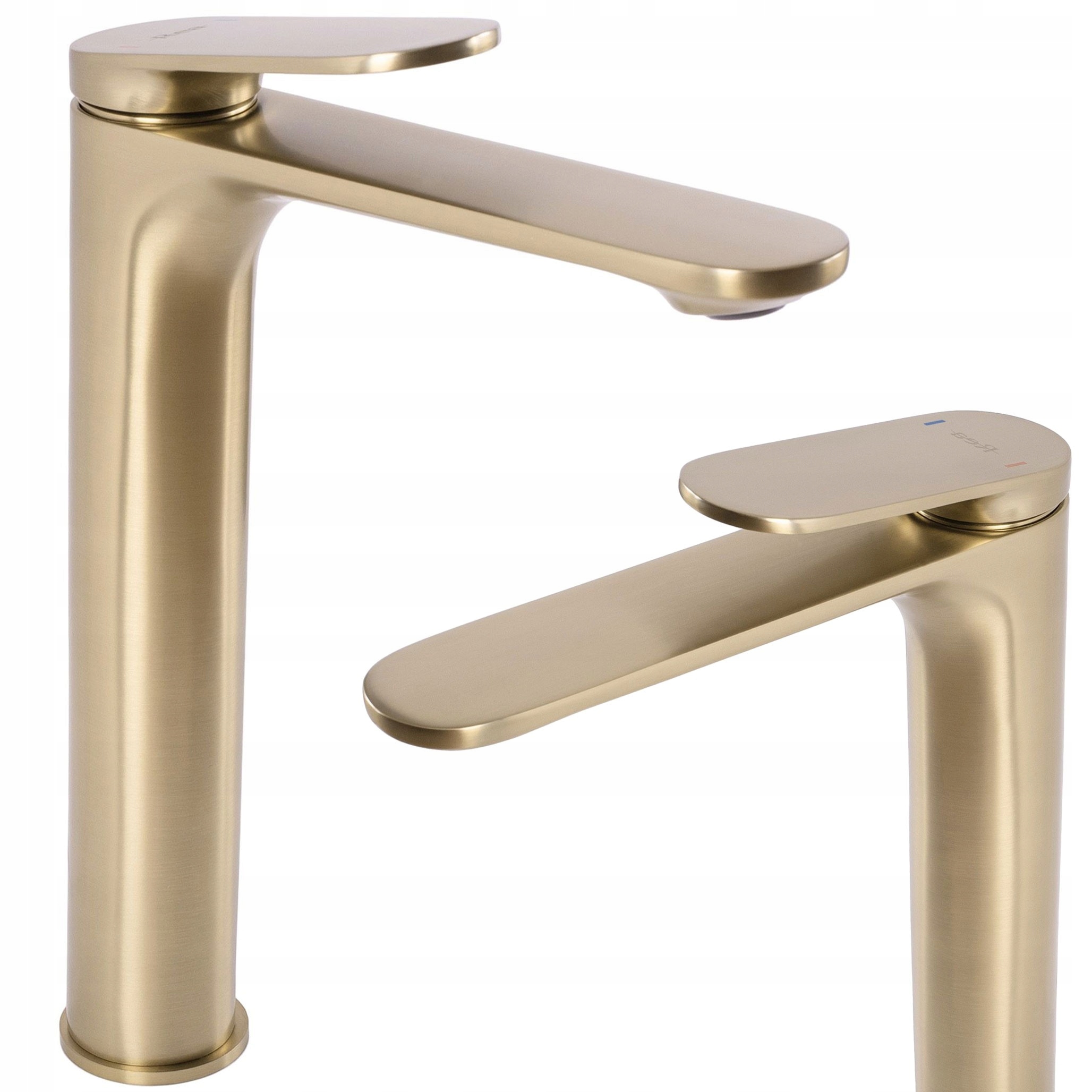 Umývadlová batéria Vysoká Rea Marco Zlatá kartáčovaná stojaca doska