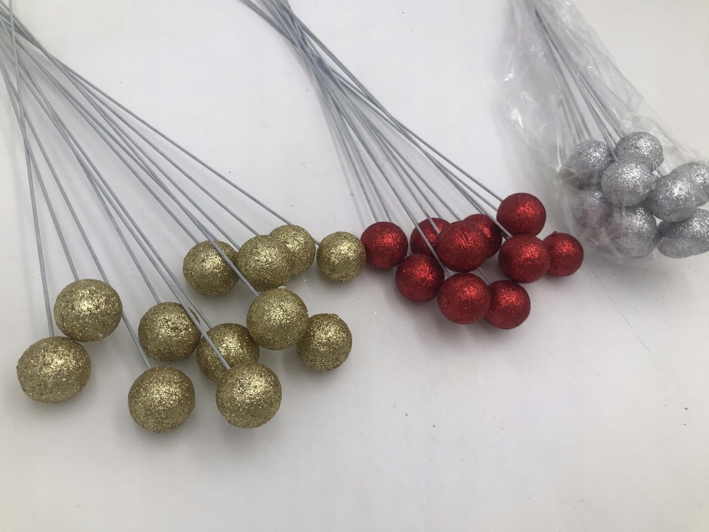 kulki brokat 2cm na piku mix 12szt. — 4