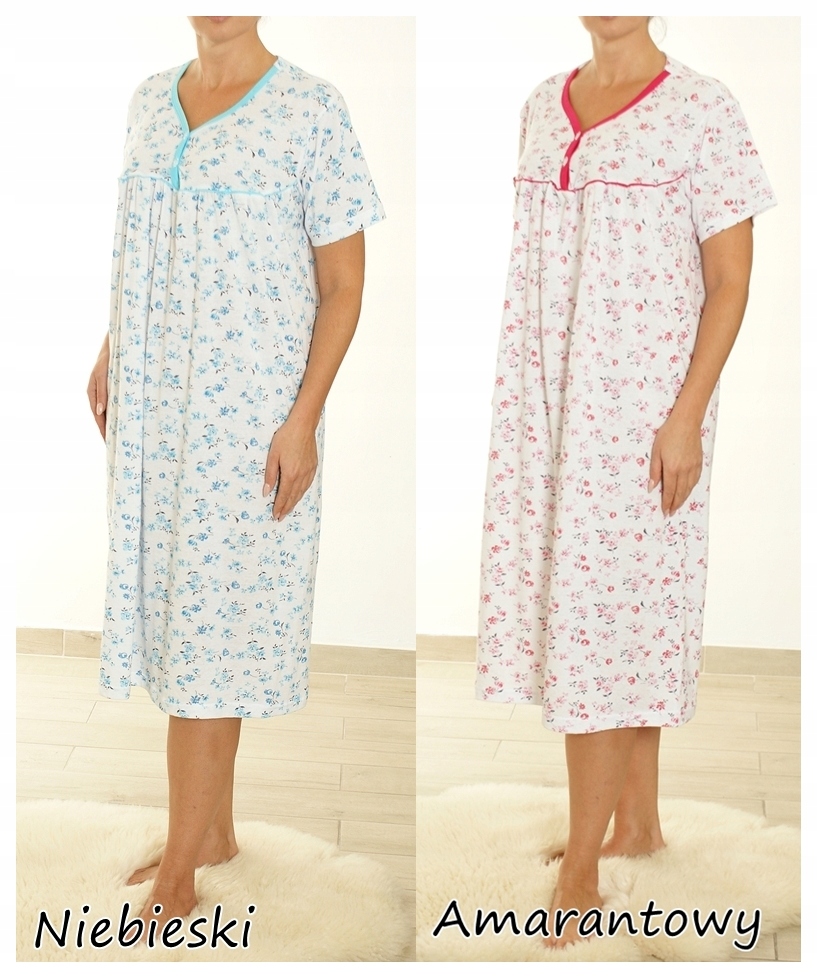 Koszula nocna wygodna bawełna ELA MEGA PLUS SIZE Rozmiar XL