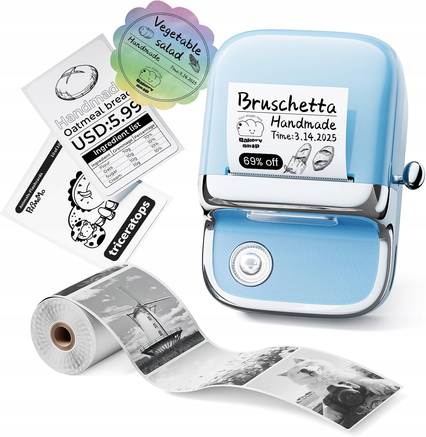 Phomemo M150 Mini Termální Tiskárna pro Samolepící Štítky a Nálepky