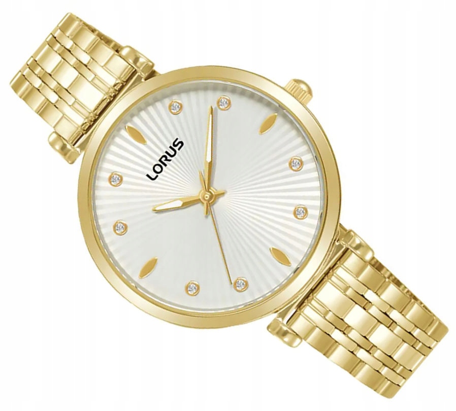 Zlaté Dámské Klasické Elegantní Vodotěsné Hodinky Lorus RG266XX9
