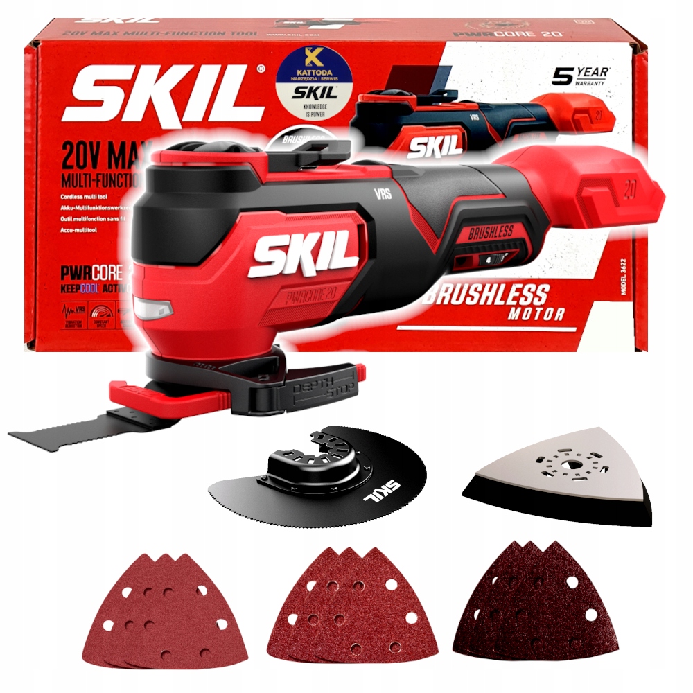 Akumulatorowe narzędzie wielofunkcyjne Skil 20V 3622 Ca Body