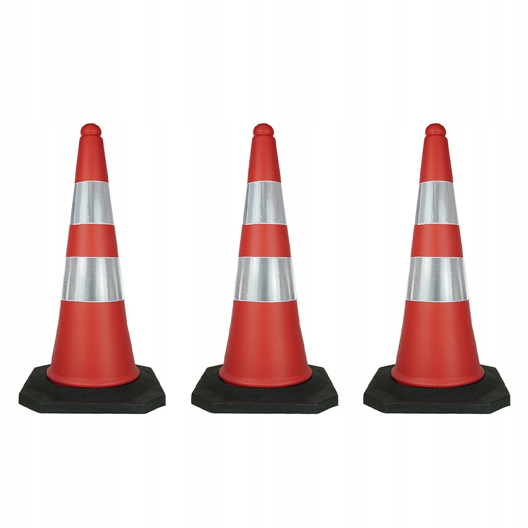 Silniční pacholek tvrdý reflexní sloupek odolný proti najetí 75 cm 3ks