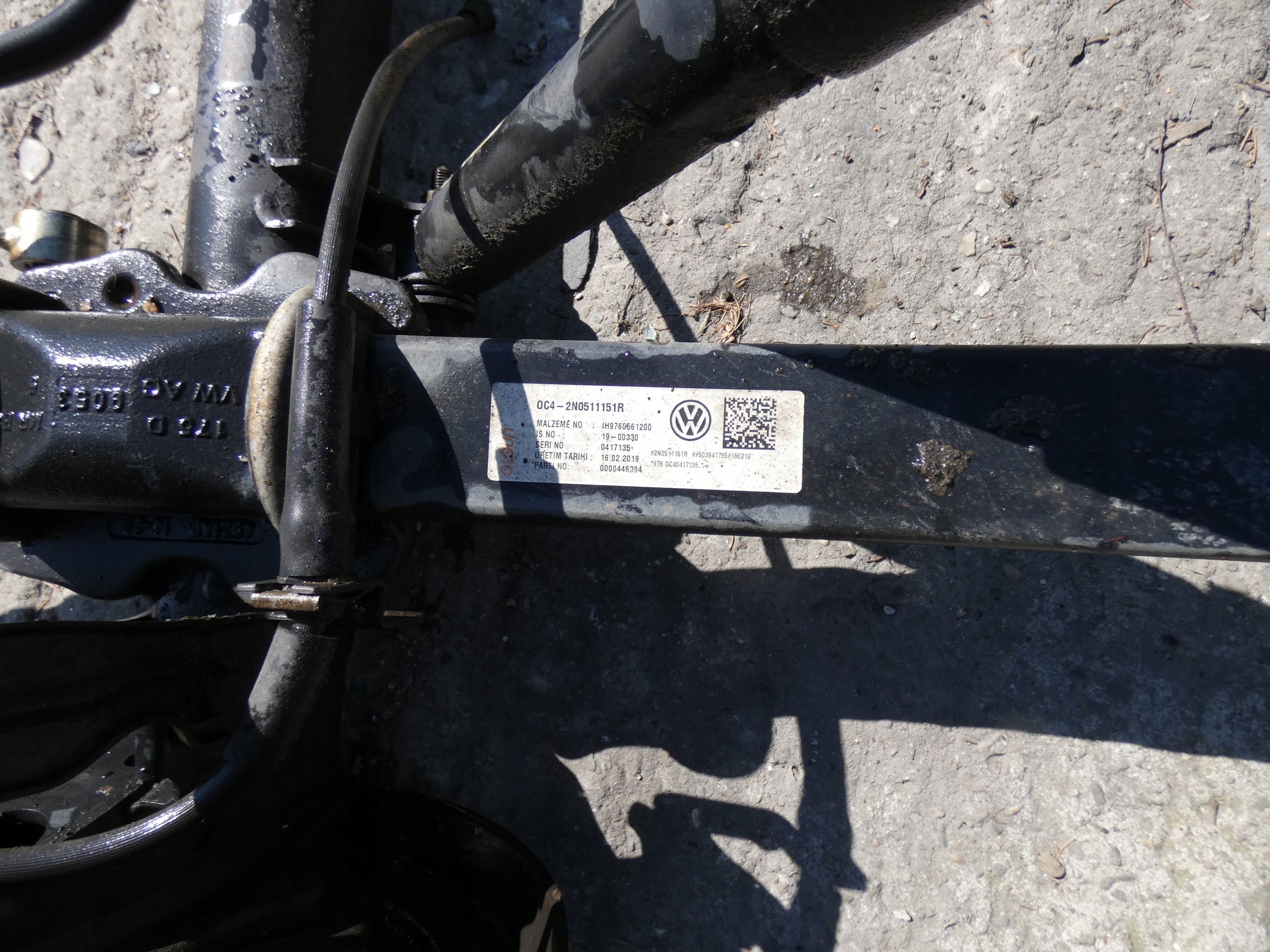 complete rear. sususpension VW Crafter II 7C 2.0TDI 2N0511151R / 2N0513029J