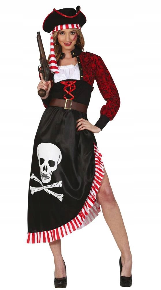 Strój Piratki Piratka Z Czaszką Korsarka L