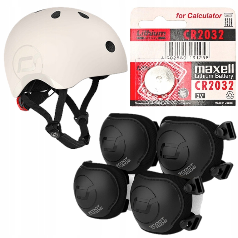 Zestaw Scoot And Ride Kask S-m Ash Zestaw Ochraniaczy S Black