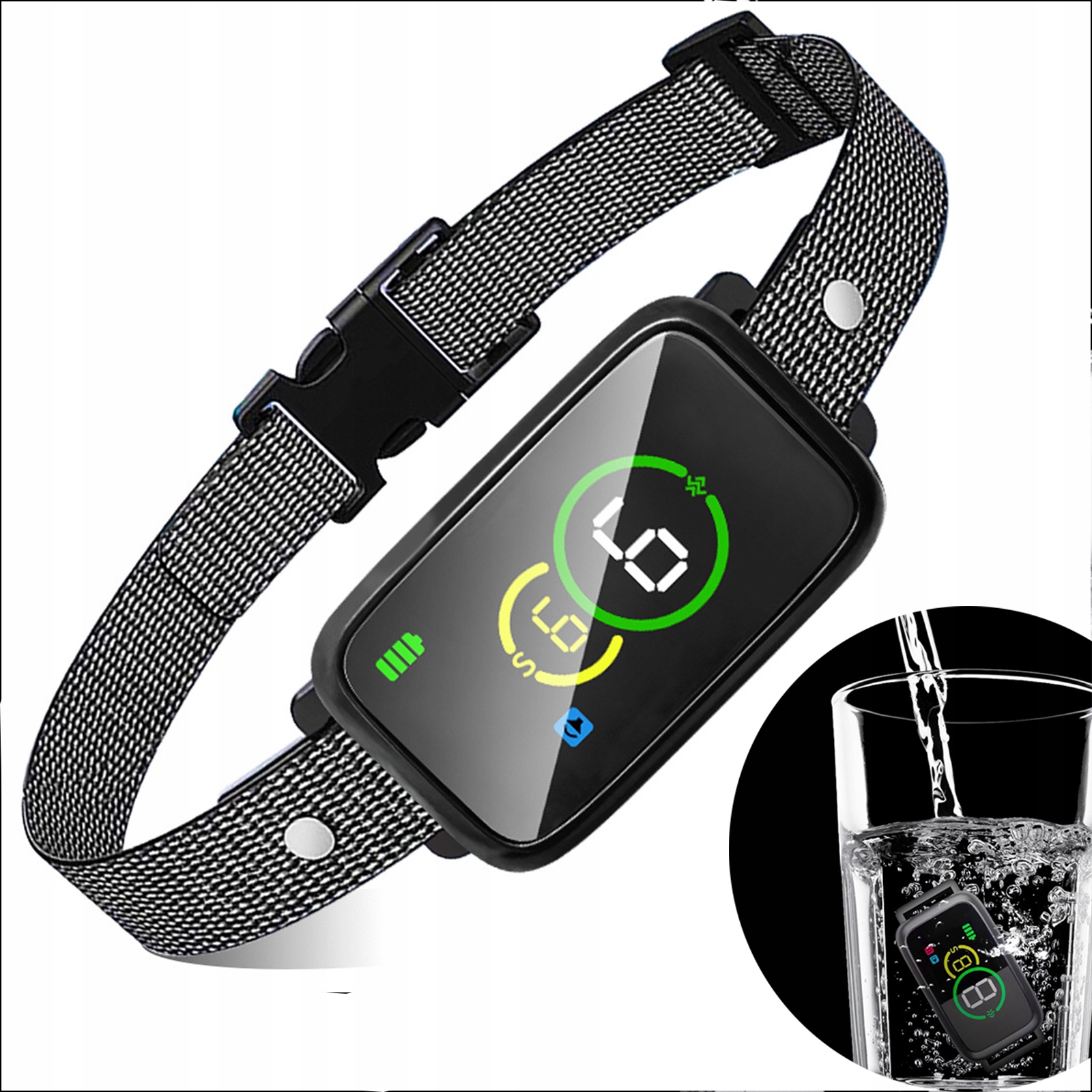 Levně Protištěkací obojek pro psy se 4 úrovněmi citlivosti, vodotěsný, s tlumením hluku a krytím IP67