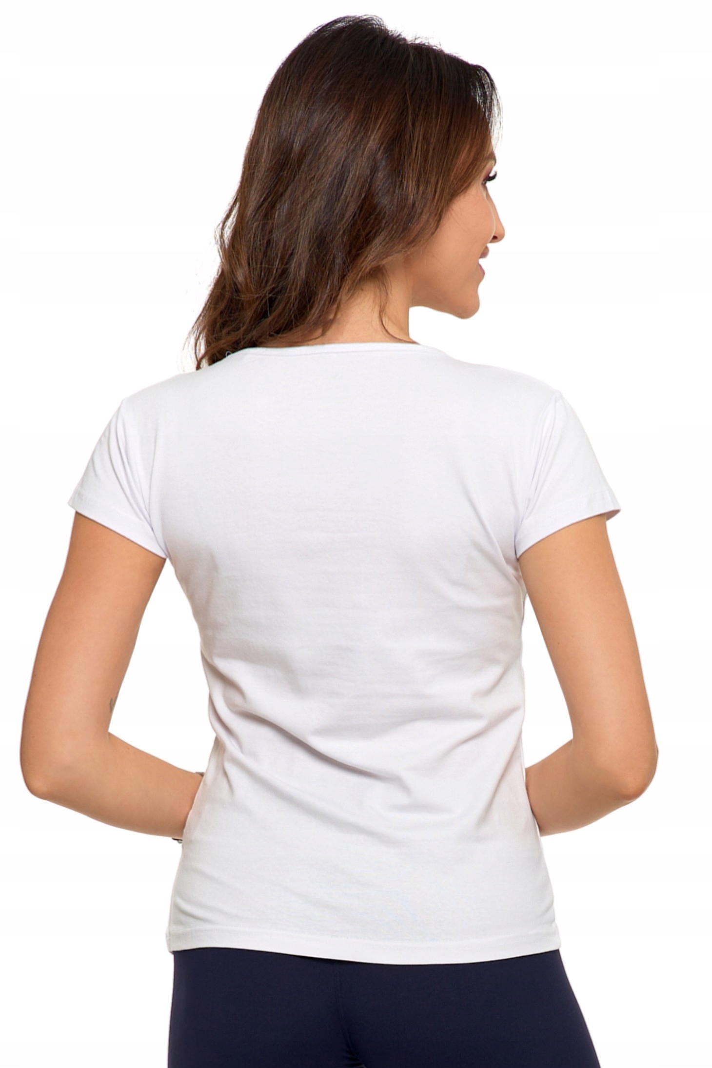 BIAŁY T-SHIRT DAMSKI KOSZULKA Z KRÓTKIM RĘKAWEM BAWEŁNIANA BASIC MORAJ R.S Marka Moraj