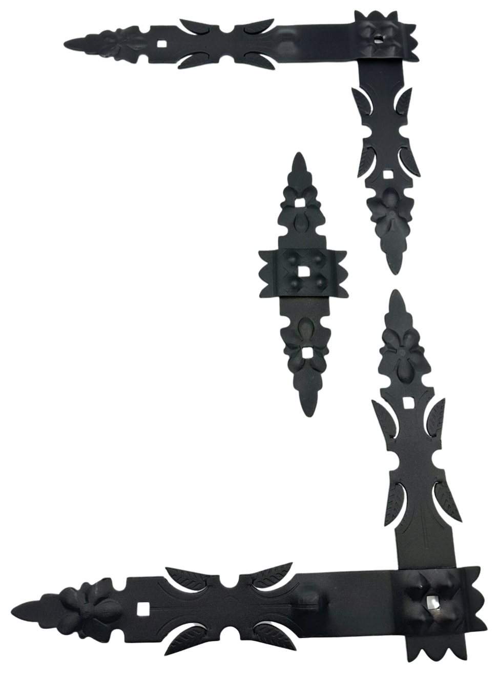 Roh Dveří Brány Kovaný 400 MM, Imitace Pantů