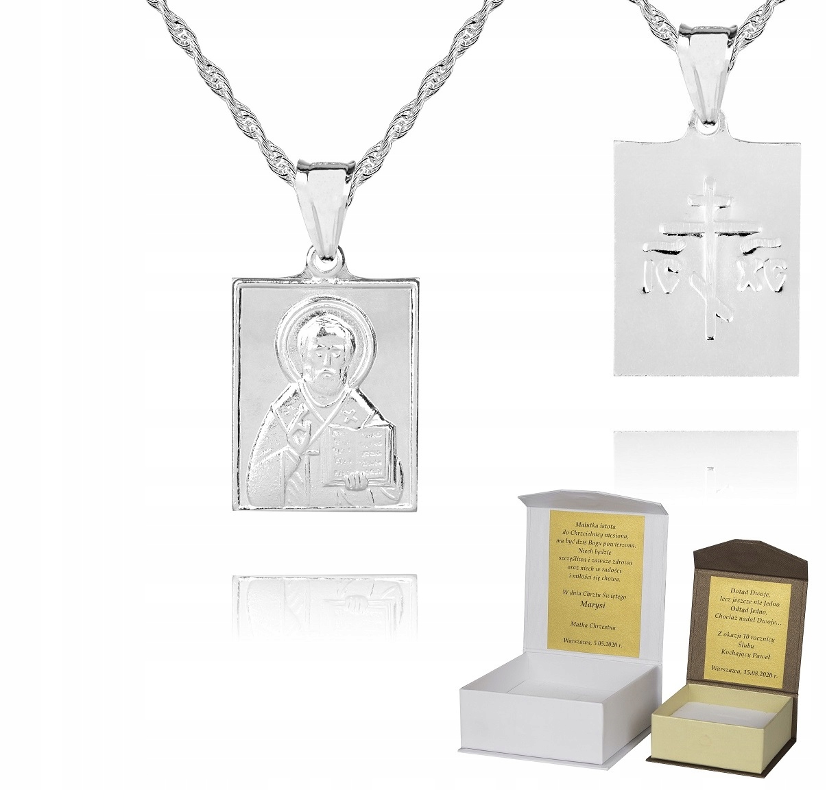 Stříbrný řetízek pravoslavný medailon 60 cm S1M50