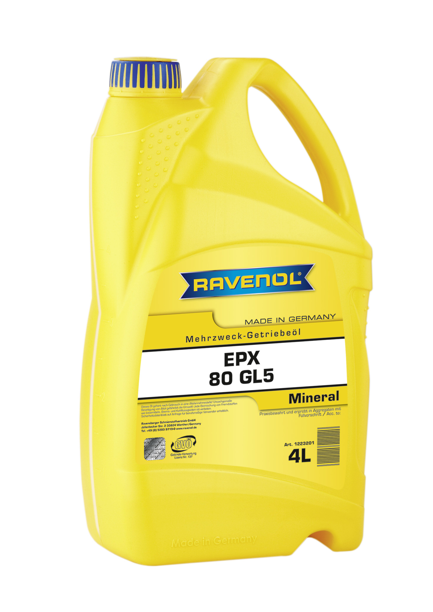 1223201-004-01-999 - ТРАНСМИССИОННОЕ МАСЛО EPX SAE 80 GL - 5 RAVENOL 4L