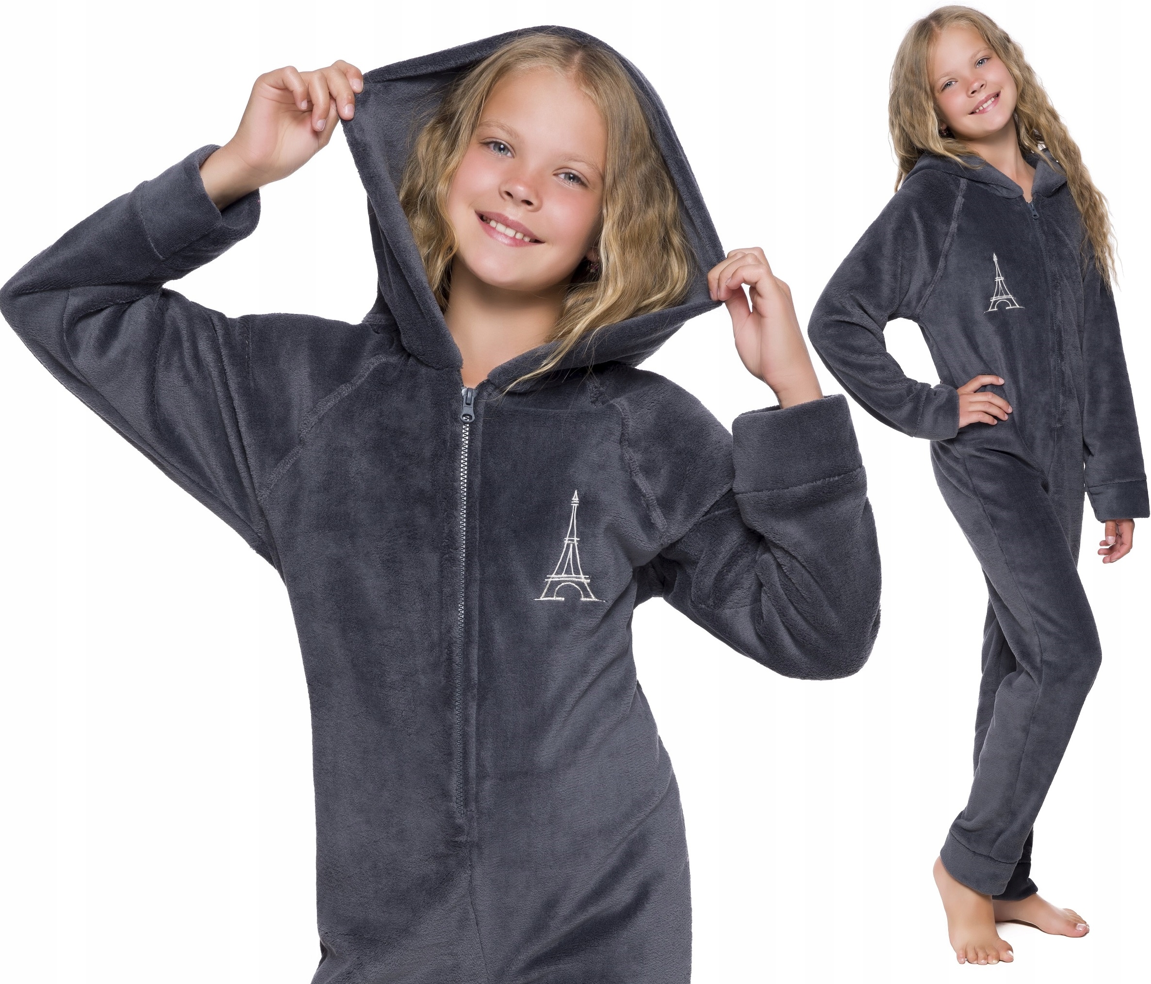 PIŻAMA CIEPŁY KOMBINEZON KAPTUR ONESIE