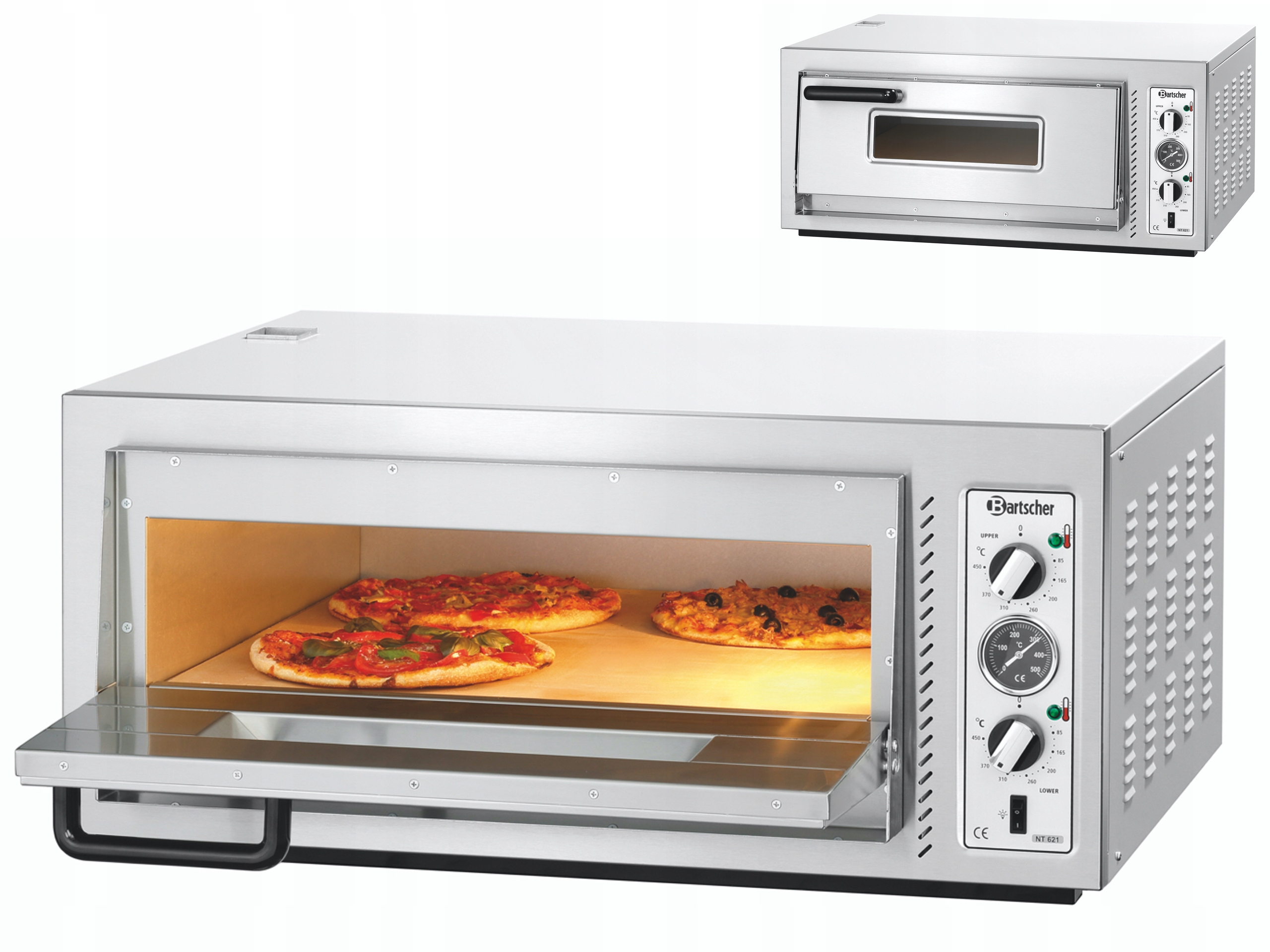 Pec Na Pizzu 4x30 cm do 450 stupňů 400V Šamot